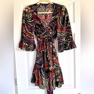 NWT Y2K ICONIC BETSEY JOHNSON MULTI PRINT BAMBI MINI DRESS